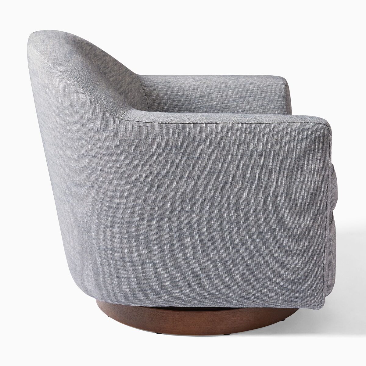 Ayu Swivel Chair - Grey Finish - Image 3