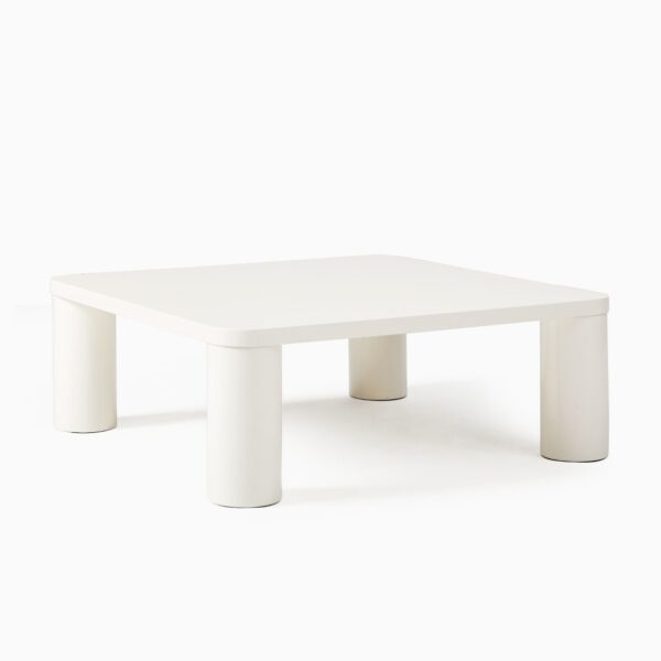 Hazel Square Coffee Table - White Finish