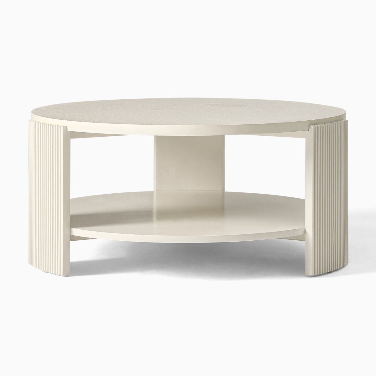 Sari Round Coffee Table - Ivory Finish - Image 3