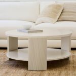 Sari Round Coffee Table - Ivory Finish - Image 5