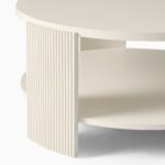 Sari Round Coffee Table - Ivory Finish - Image 2
