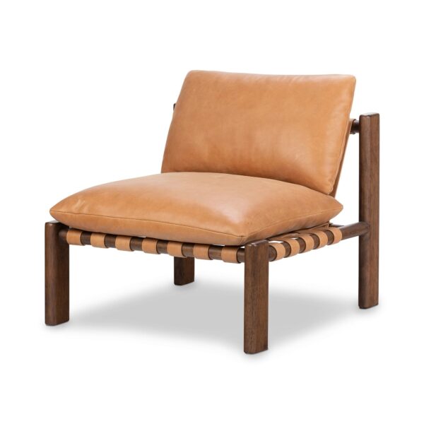 Gading Teak Leather Lounge Chair