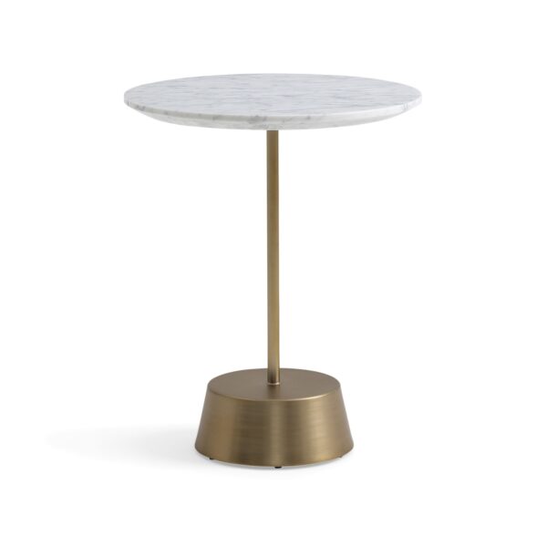 Raka Marble Side Table - Brass Finish