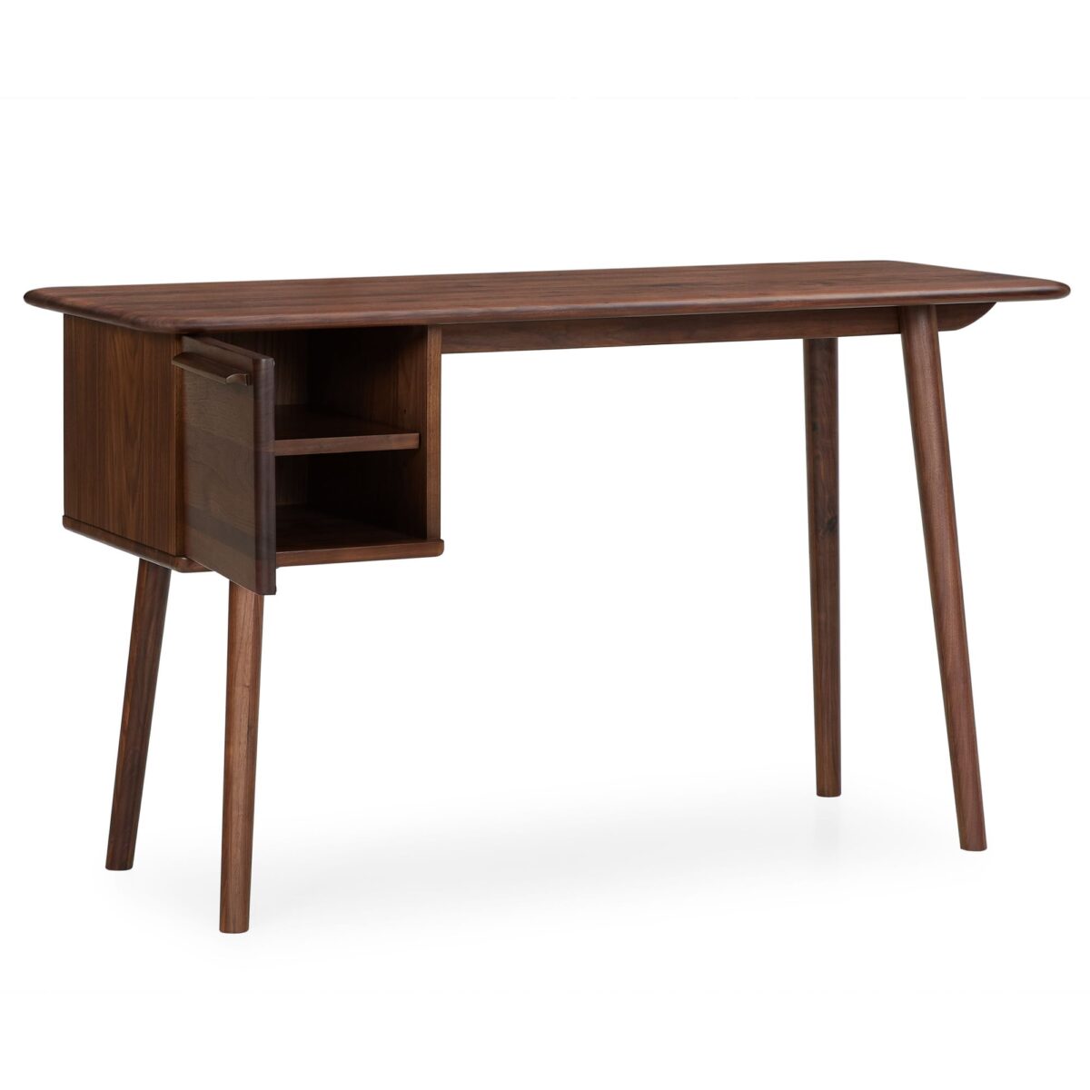 Kartika Teak Writing Desk - Walnut Finish - Image 2