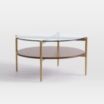 Dahlia Round Glass Coffee Table - Gold Finish