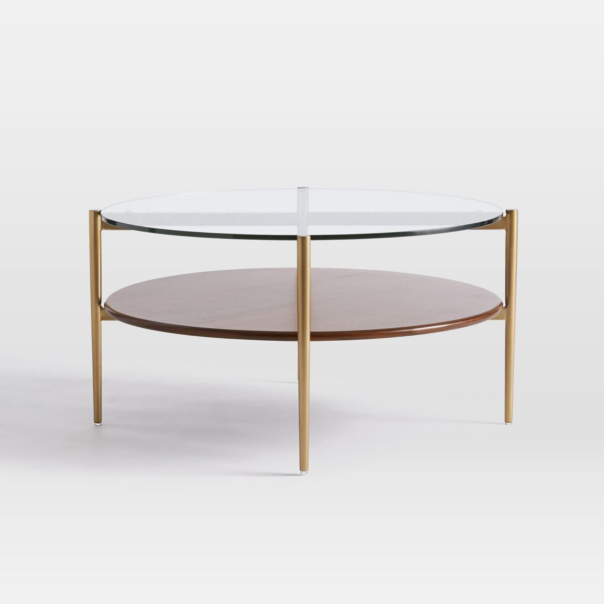 Dahlia Round Glass Coffee Table - Gold Finish - Image 4