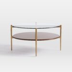 Dahlia Round Glass Coffee Table - Gold Finish - Image 4