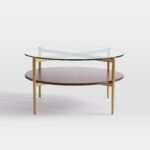 Dahlia Round Glass Coffee Table - Gold Finish - Image 3