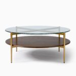 Dahlia Round Glass Coffee Table - Gold Finish - Image 2