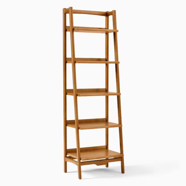Arjuna Teak Ladder Bookshelf - Natural Finish