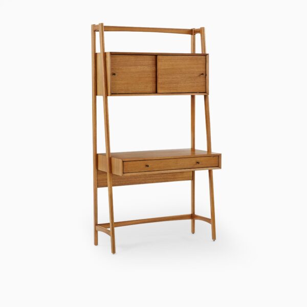 Ki Hajar Dewantara Teak Wall Desk - Natural Finish