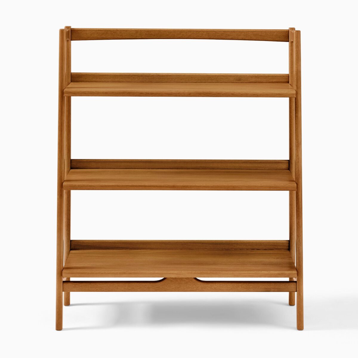 Dewi Teak Ladder Bookshelf - Natural Finish - Image 3