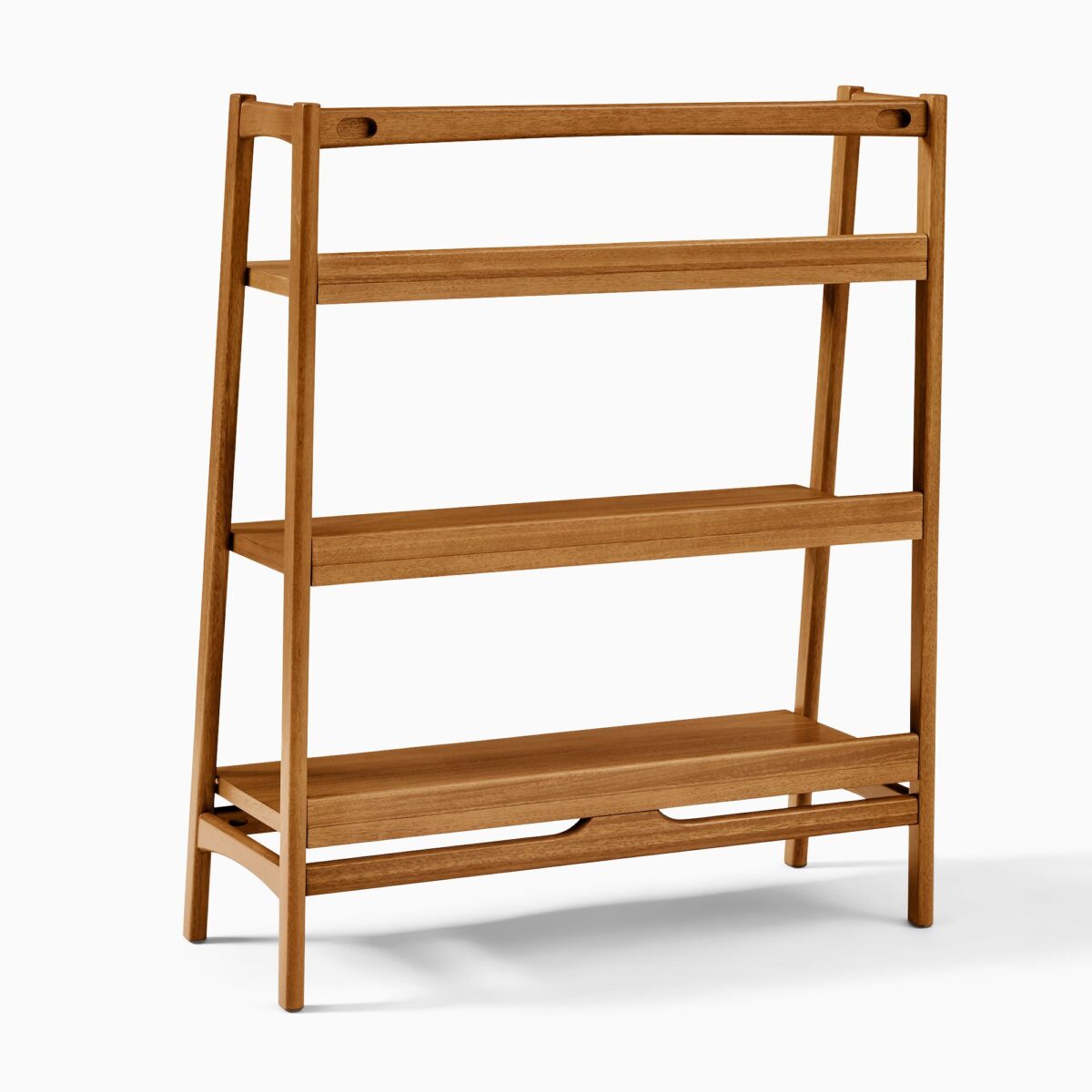 Dewi Teak Ladder Bookshelf - Natural Finish - Image 5