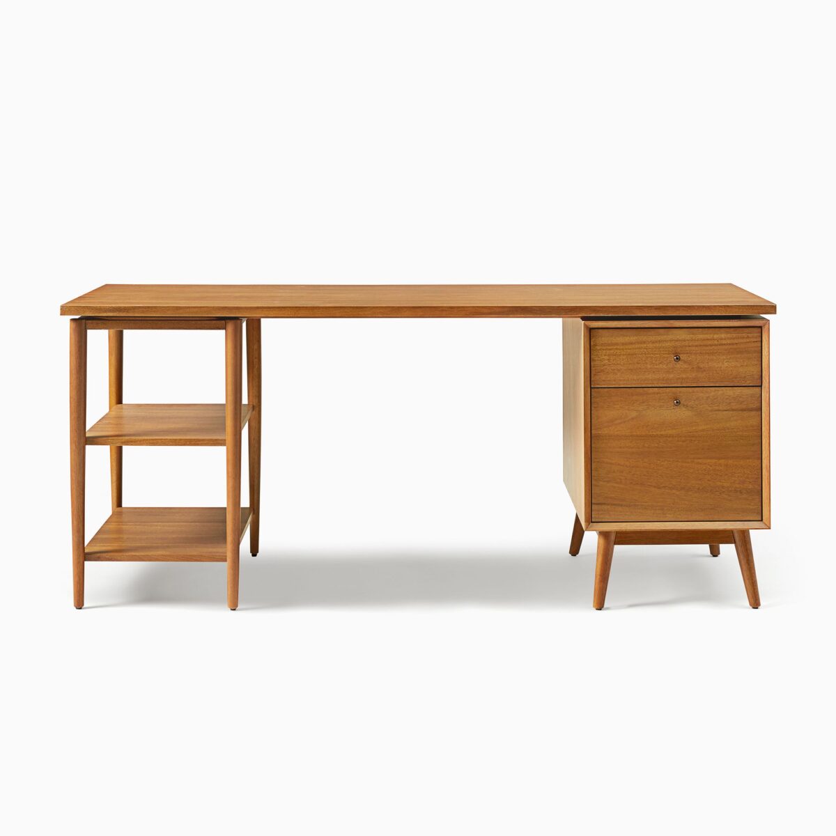 Sultan Agung Teak Executive Desk - Natural Finish - Image 2