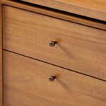 Sultan Agung L-Shaped Desk with File Cabinet & Bookcase - Natural Finish - Image 6