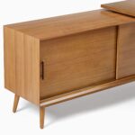 Sultan Agung L-Shaped Desk with File Cabinet & Bookcase - Natural Finish - Image 7
