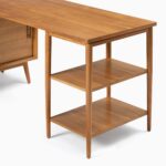 Ratu Shima Teak L-Shaped Desk - Natural Finish - Image 4