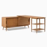 Ratu Shima Teak L-Shaped Desk - Natural Finish