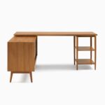 Ratu Shima Teak L-Shaped Desk - Natural Finish - Image 3