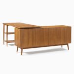 Ratu Shima Teak L-Shaped Desk - Natural Finish - Image 5