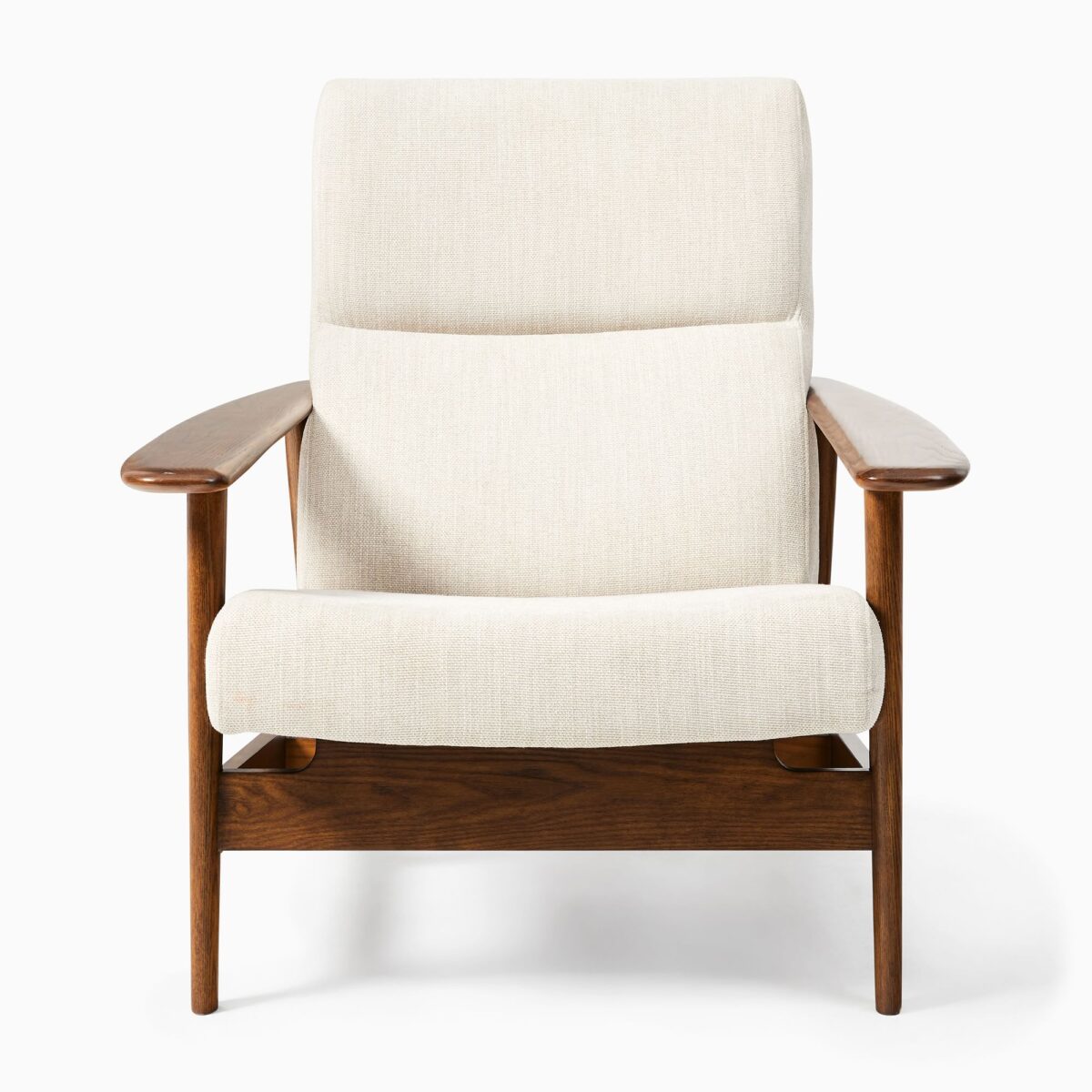Satria Linen Teak Lounge Chair - Ivory Finish - Image 3