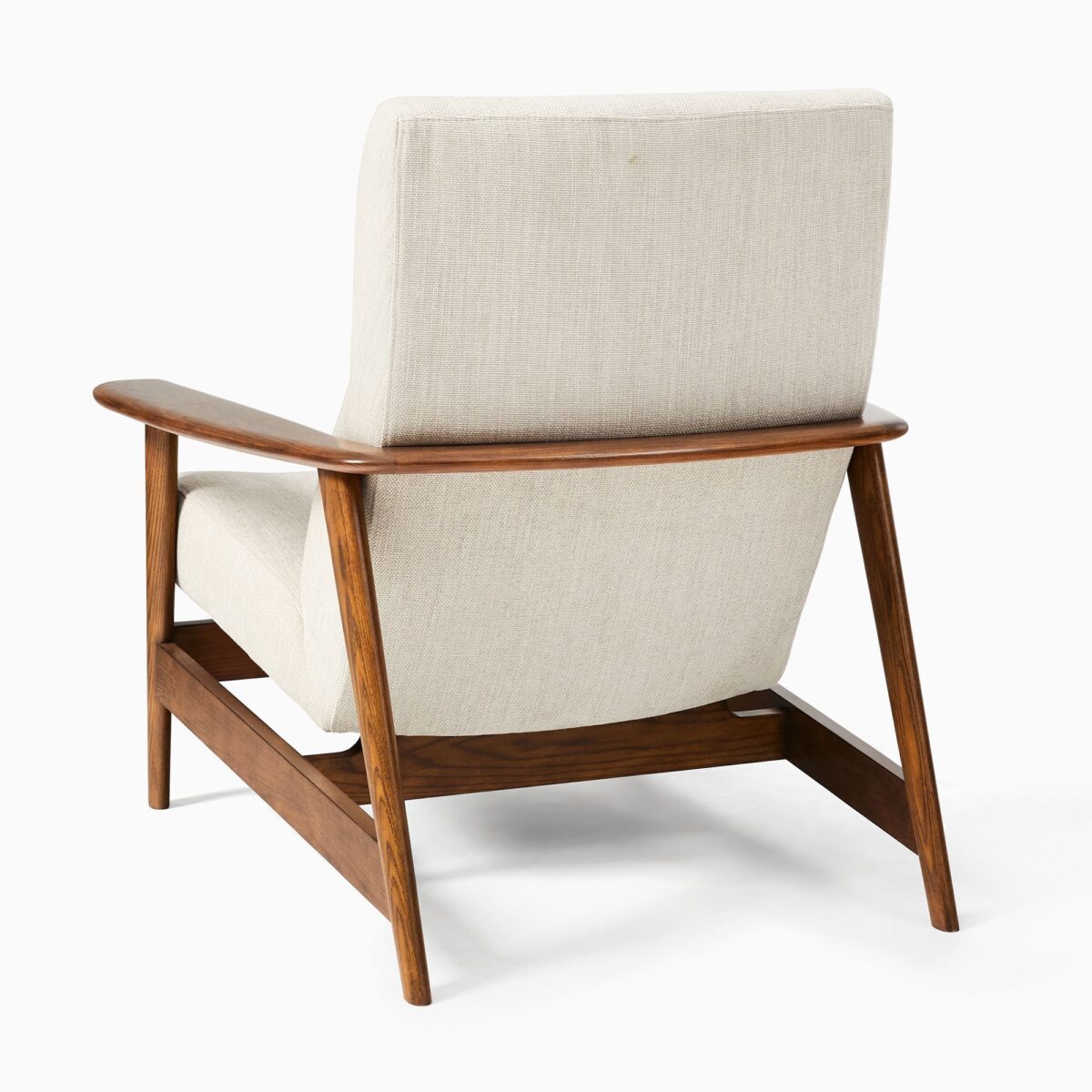 Satria Linen Teak Lounge Chair - Ivory Finish - Image 4