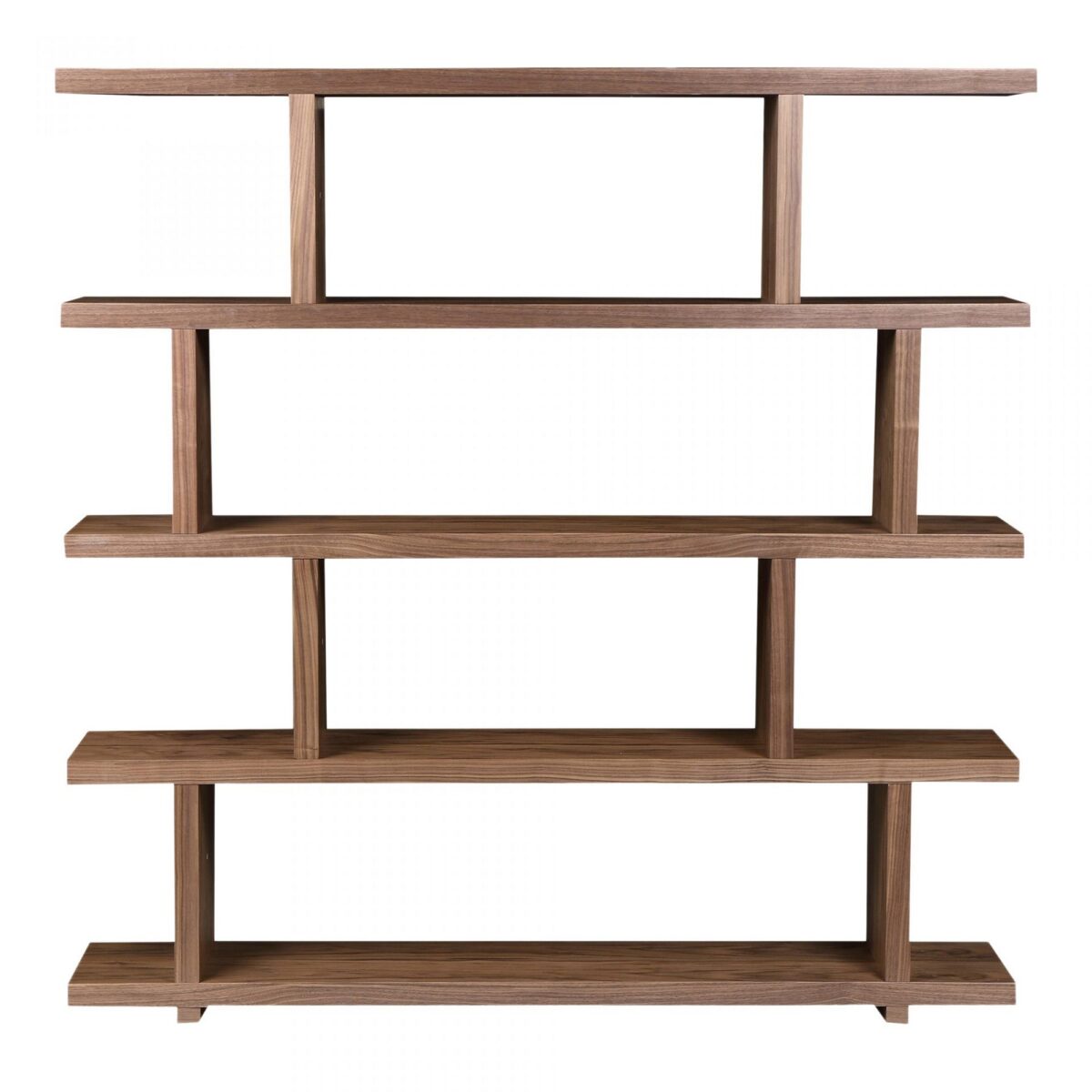 Java Teak Staggered Bookshelf - Natural Finish - Image 2