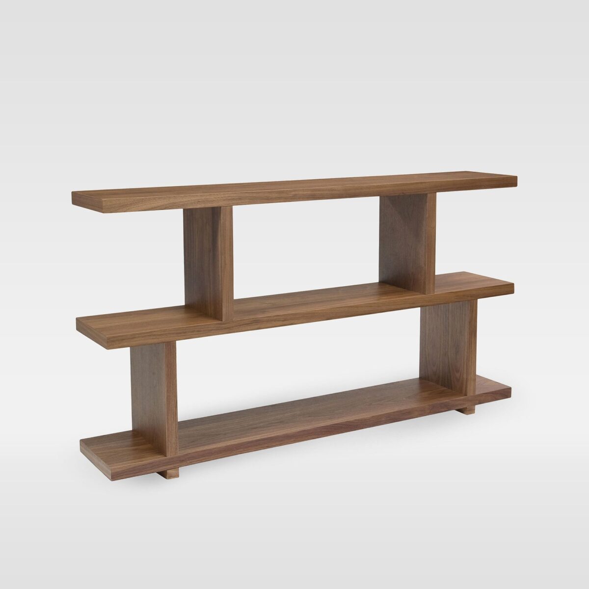 Java Teak Staggered Bookshelf - Natural Finish - Image 4