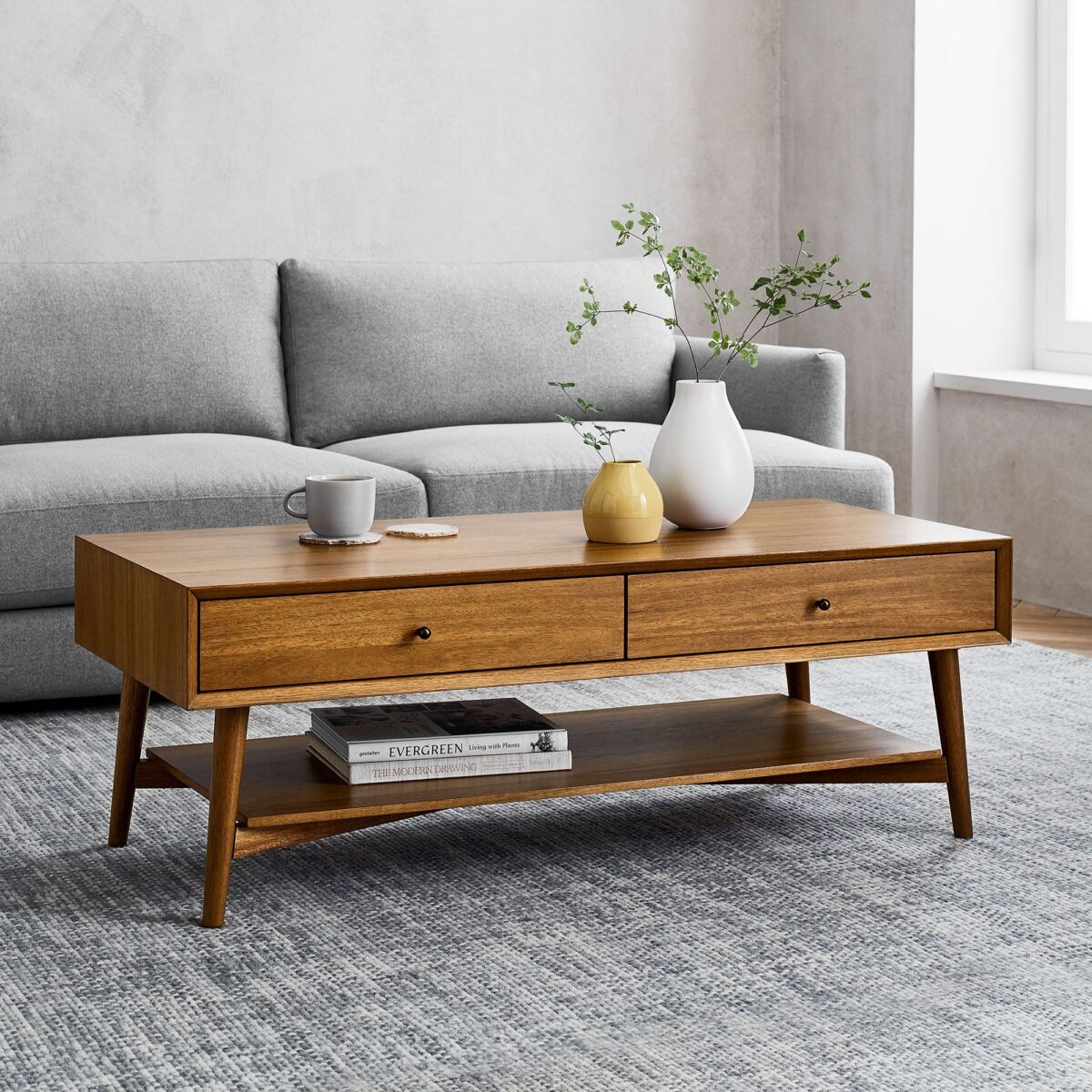Arjuna Storage Coffee Table - Teak Finish - Image 4