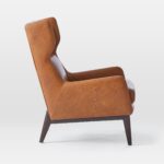 Rama Teak High Back Leather Chair - Image 2