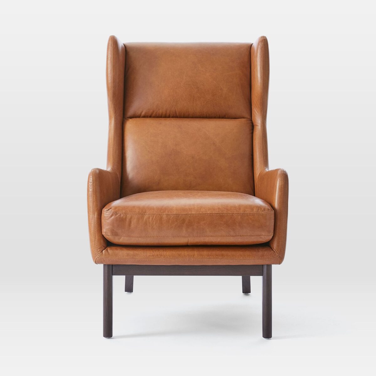 Rama Teak High Back Leather Chair - Image 3