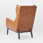 Rama Teak High Back Leather Chair - Image 4