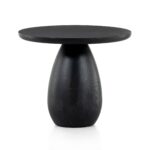 Nara Orb Base Side Table - Black Finish