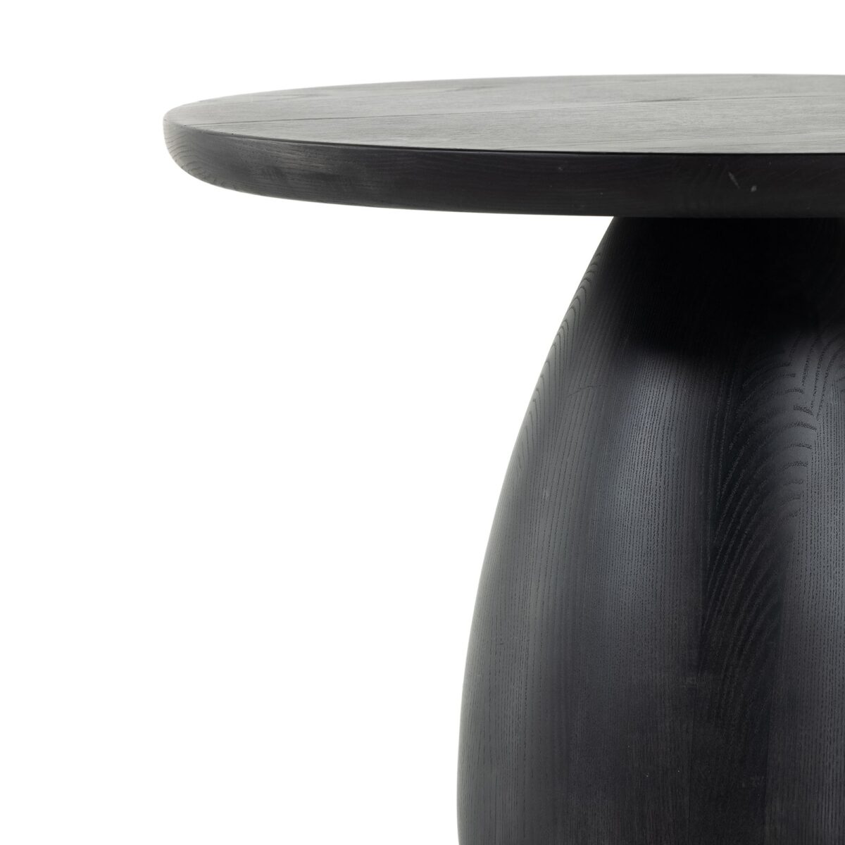 Nara Orb Base Side Table - Black Finish - Image 2