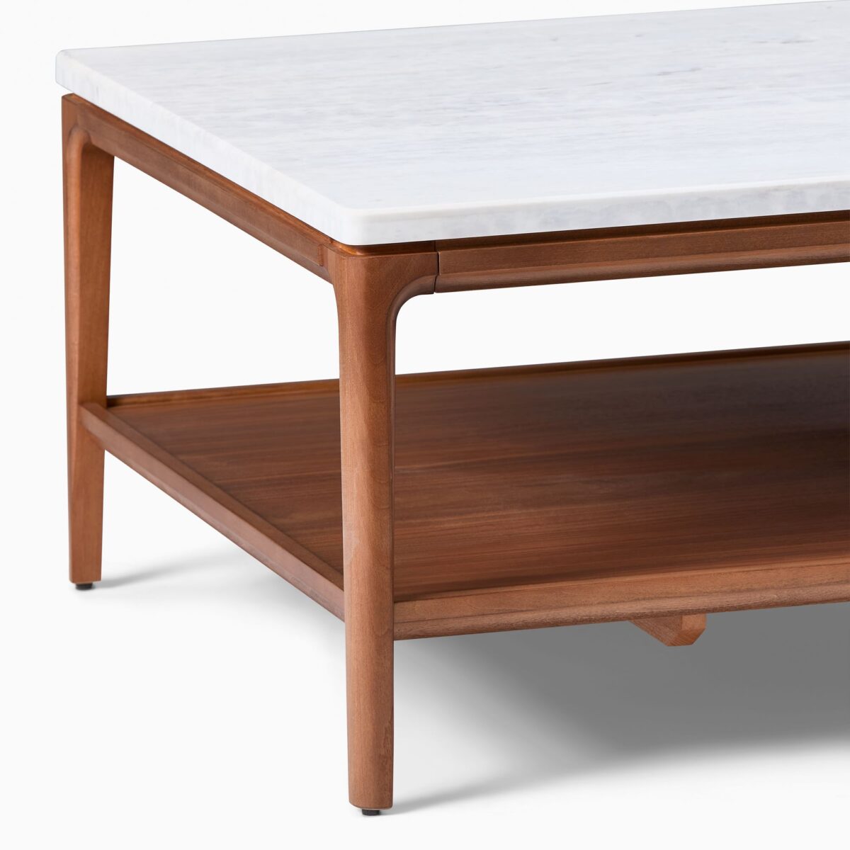 Dewi Marble Top Coffee Table - Walnut Finish - Image 2