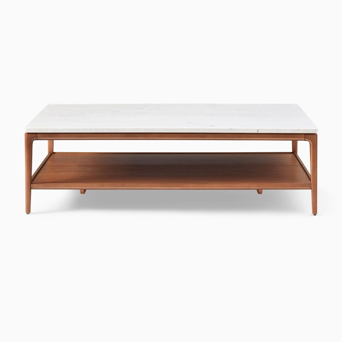 Dewi Marble Top Coffee Table - Walnut Finish - Image 3