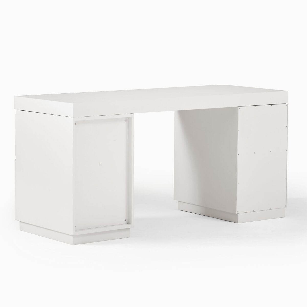Ken Arok Modern Executive Desk - White Finish - Image 3