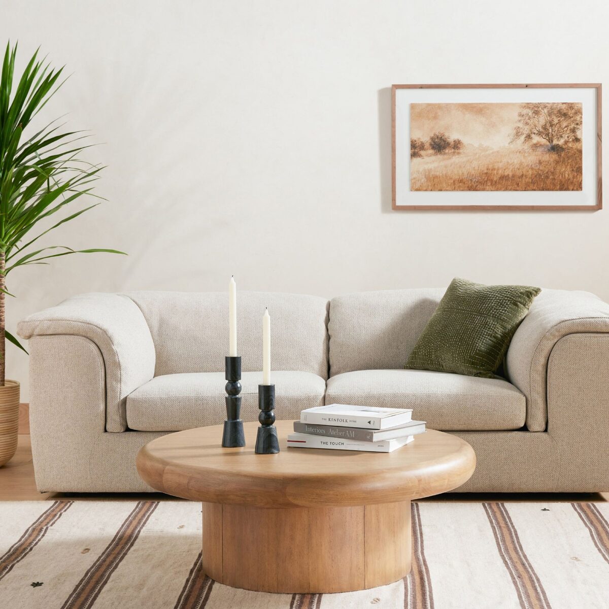 Ayu Round Coffee Table - Natural Finish - Image 5