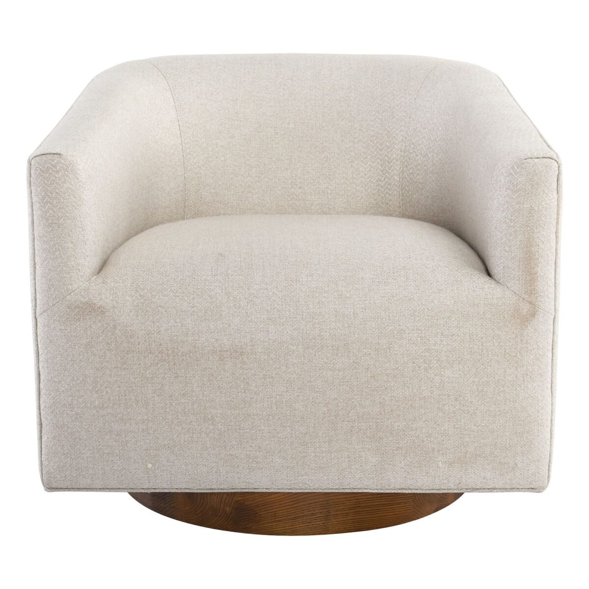 Aditya Swivel Base Chair - Beige Finish - Image 2