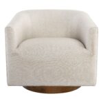 Aditya Swivel Base Chair - Beige Finish - Image 2
