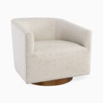 Aditya Swivel Base Chair - Beige Finish