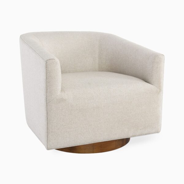 Aditya Swivel Base Chair - Beige Finish