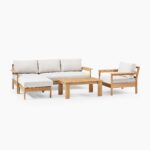 Bima Teak Outdoor Sofa Set - Natural Finish