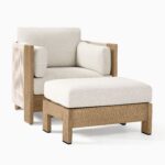 Nusantara Teak Outdoor Lounge Chair Set - Ivory Finish