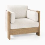 Nusantara Teak Outdoor Lounge Chair - Beige Finish