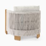 Nusantara Teak Outdoor Lounge Chair - Beige Finish - Image 3