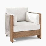 Nusantara Teak Outdoor Lounge Chair - Beige Finish - Image 4