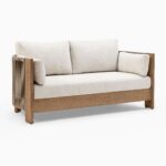 Nusantara Teak Outdoor Sofa - Beige Finish - Image 4