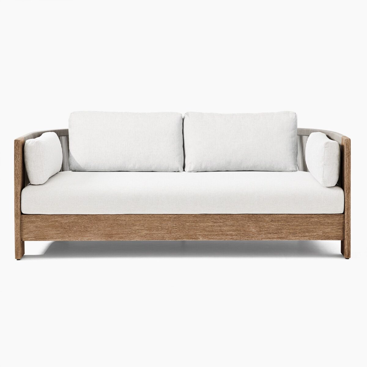 Nusantara Teak Outdoor Sofa - Beige Finish - Image 5