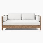 Nusantara Teak Outdoor Sofa - Beige Finish - Image 5